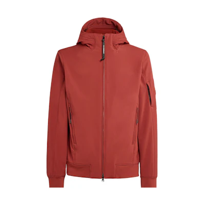 C.P. Company FW23 CP Shell-R Full-Zip Hooded Jacket Red 15CMOW003A006097A560