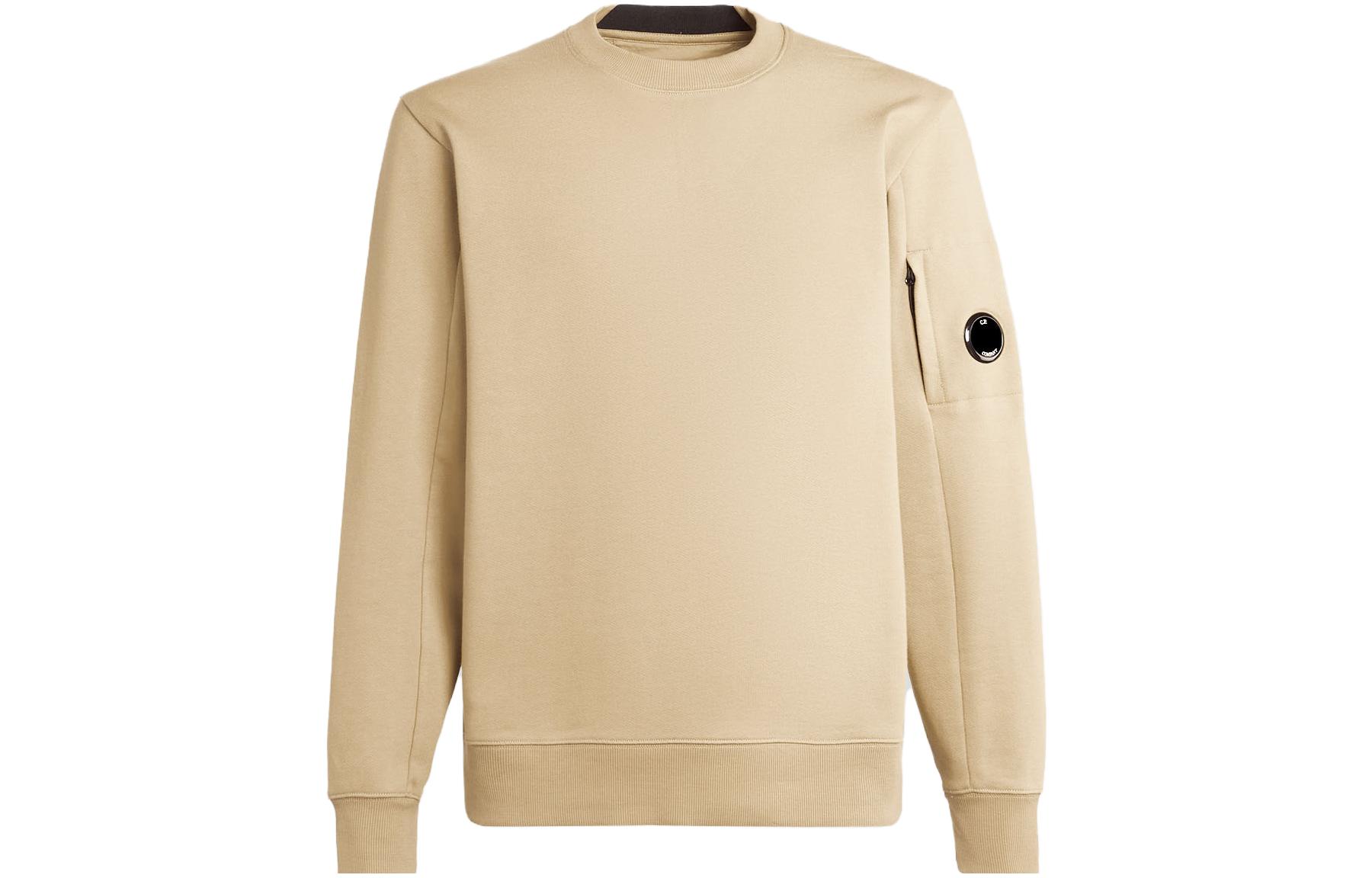 C.P. Company FW23 Crewneck Long Sleeve Sweatshirt Desert Yellow Men’s 15CMSS022A005086W317