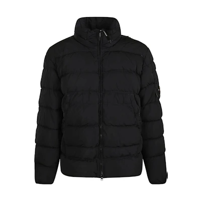 C.P. Company FW23 Dark Blue Puffer Down Jacket with Stand Collar - 15CMOW028A006369G888