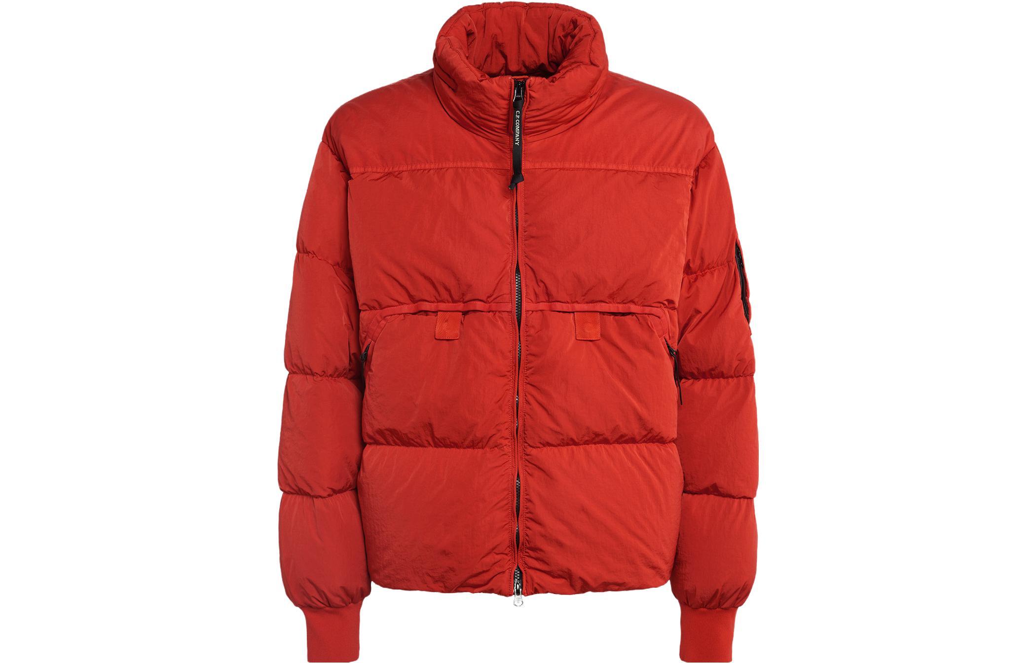 C.P. Company FW23 Eco-Chrome R Full-Zip Hidden Hood Jacket Red 15CMOW175A006369G547