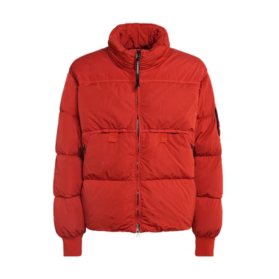 C.P. Company FW23 Eco-Chrome R Full-Zip Hidden Hood Jacket Red 15CMOW175A006369G547