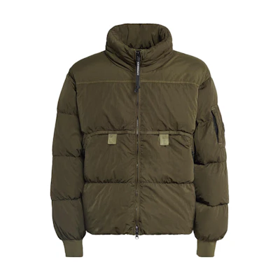 C.P. Company FW23 Eco-Chrome R Full-Zip Hidden Hood Jacket Ivy Green 15CMOW175A006369G683