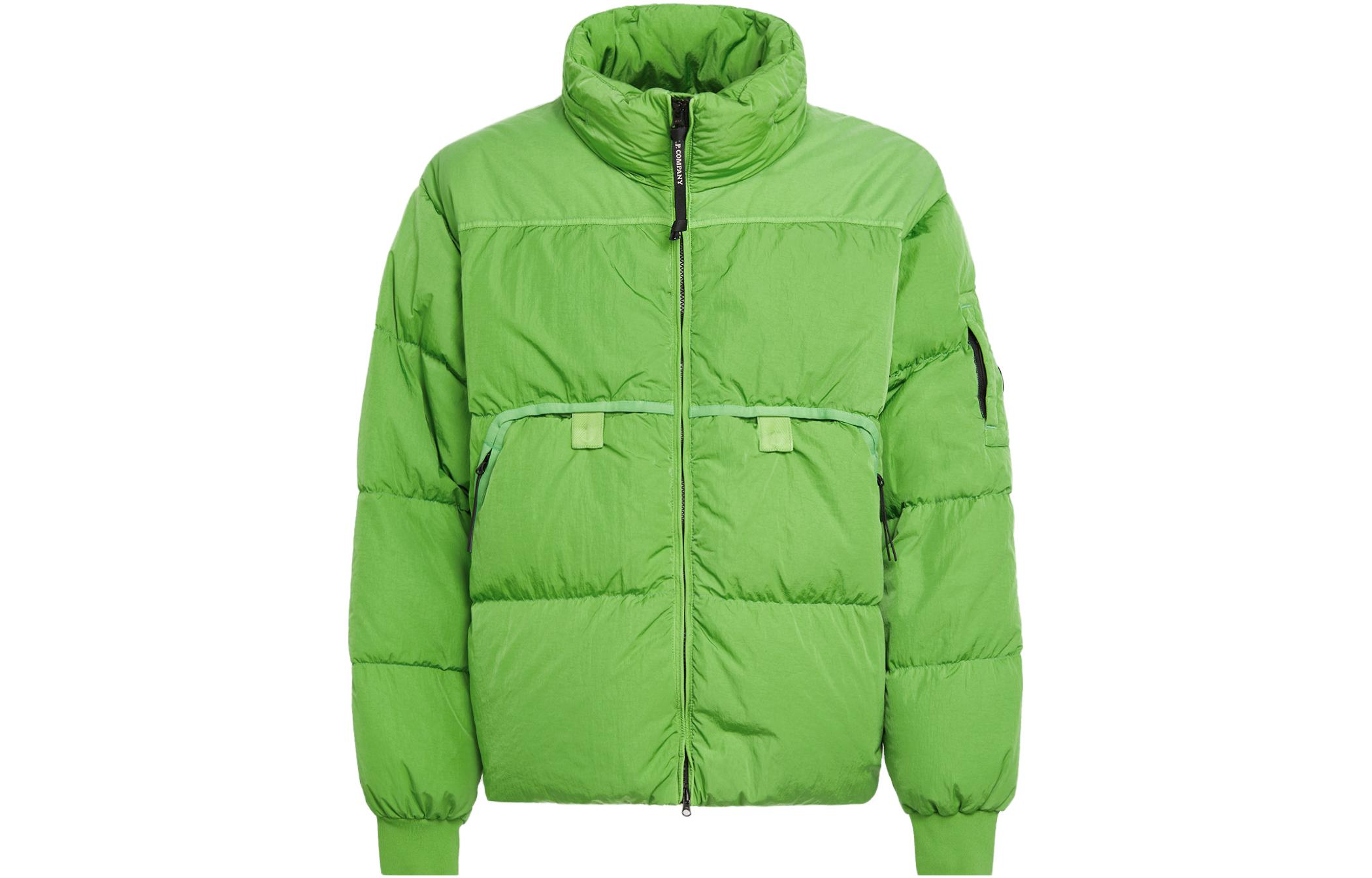 C.P. Company FW23 Eco-Chrome R Green Full-Zip Hidden Hood Jacket 15CMOW175A006369G617