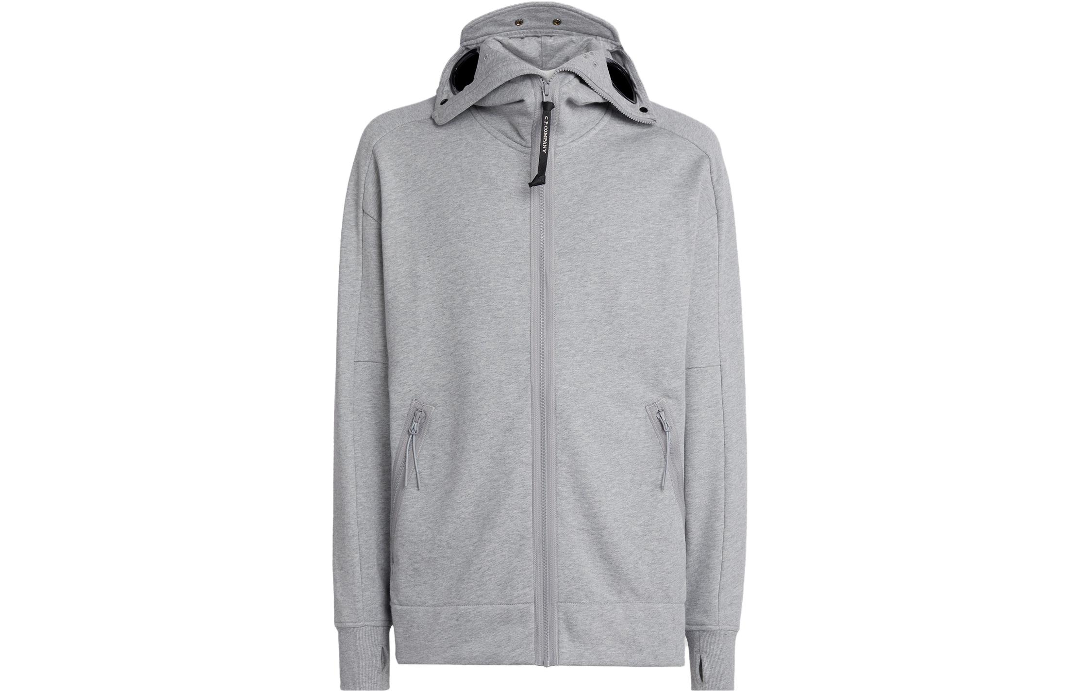 C.P. Company FW23 Full-Zip Goggle Hoodie Casual - Mixed Grey 15CMSS062A005086WM93