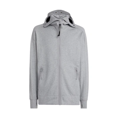 C.P. Company FW23 Full-Zip Goggle Hoodie Casual - Mixed Grey 15CMSS062A005086WM93