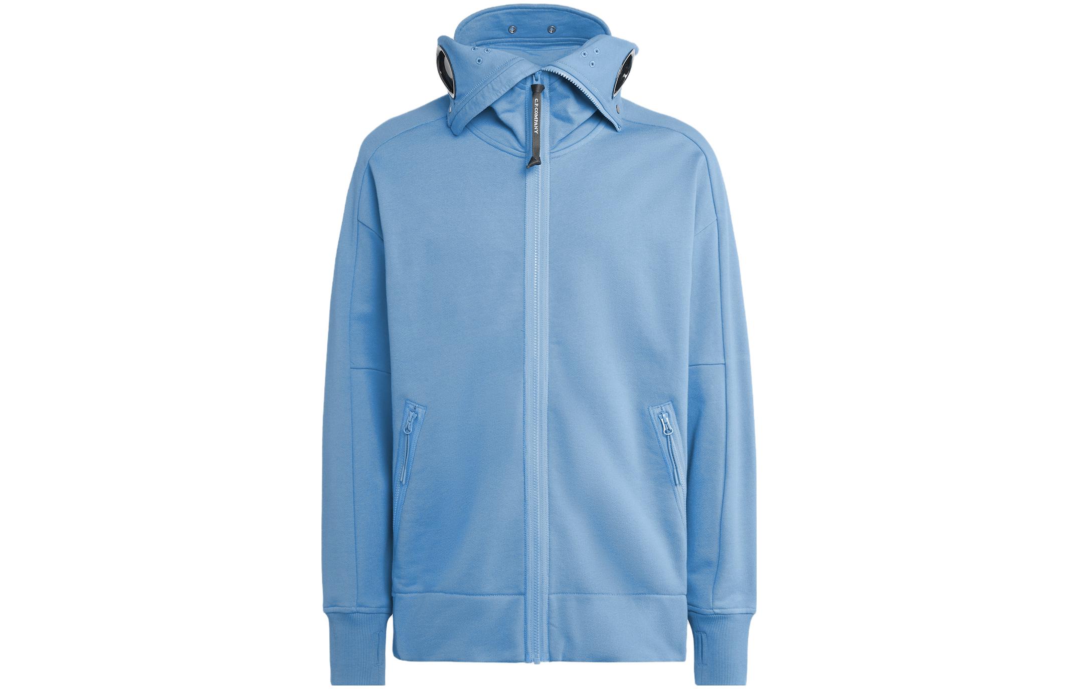 C.P. Company FW23 Full-Zip Goggle Hoodie Sky Blue 15CMSS062A005086W818