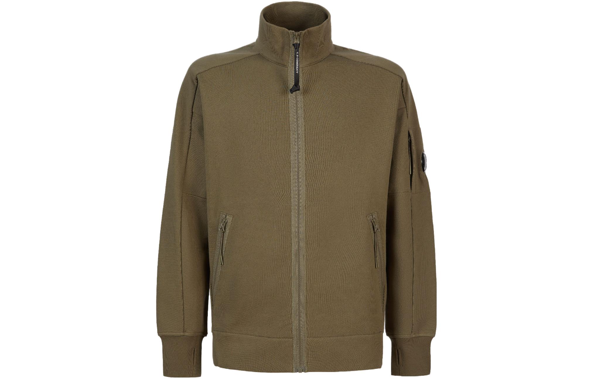 C.P. Company FW23 Full-Zip Hoodie with Lens Detail Walnut Brown 15CMSS061A005086W653