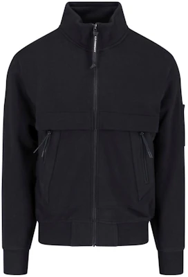 C.P. カンパニー FW23 フルジップ カンガルーポケット ハイカラー スウェット ブラック 15CMSS132A005086W999 Buy C.P. カンパニー FW23 フルジップ カンガルーポケット ハイカラー スウェット ブラック 15CMSS132A005086W999