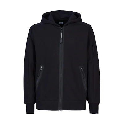 C.P. Company FW23 Full-Zip Lens Detail Hoodie Black 15CMSS400A005086W999