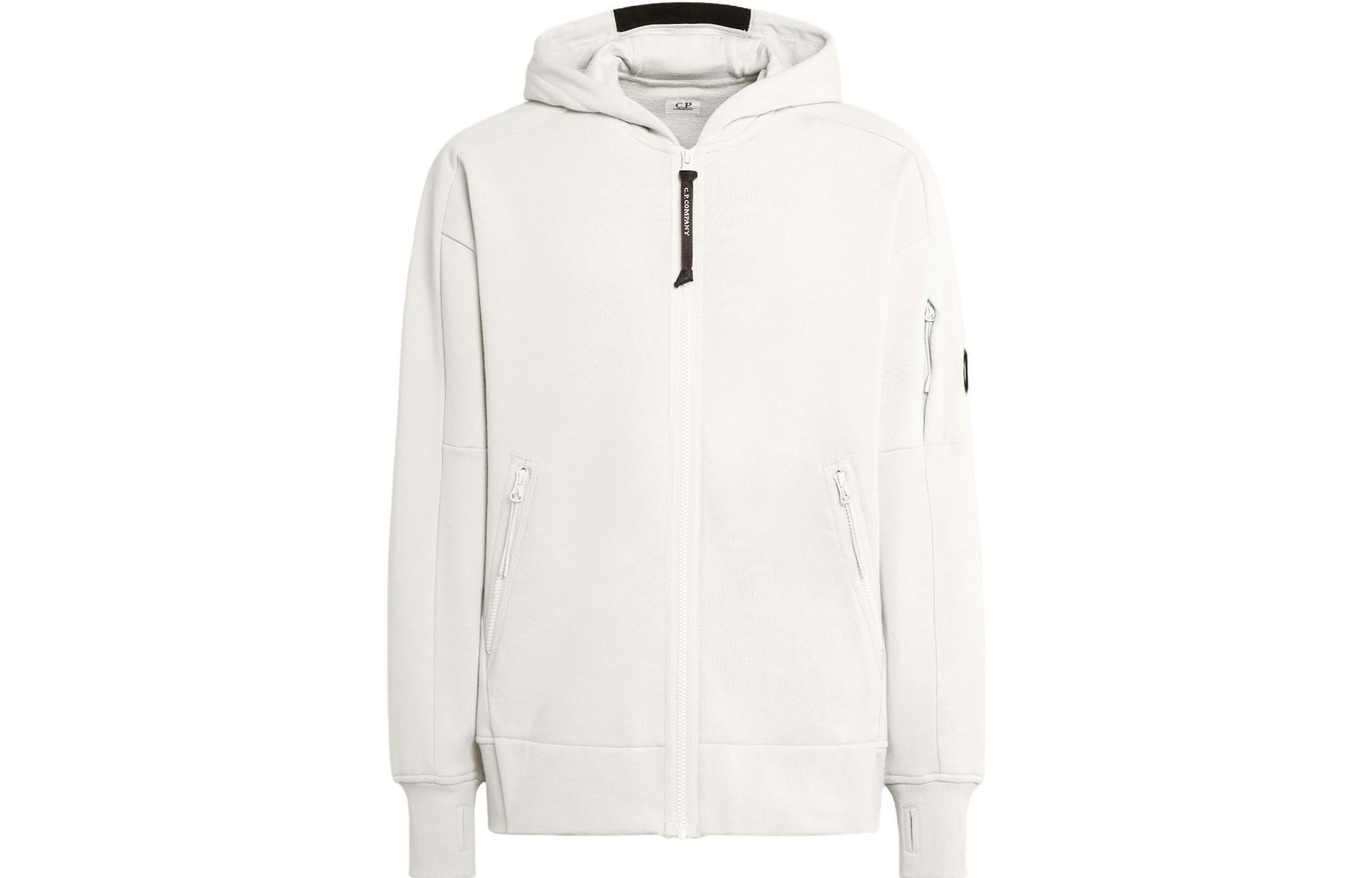 C.P. Company FW23 Full-Zip Lens Detail Hoodie Men’s - Gauze White 15CMSS400A005086W103