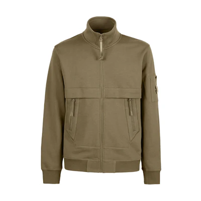 C.P. Company FW23 Full-Zip Urban Utility High-Neck Hoodie Brown Men’s 15CMSS132A005086W653
