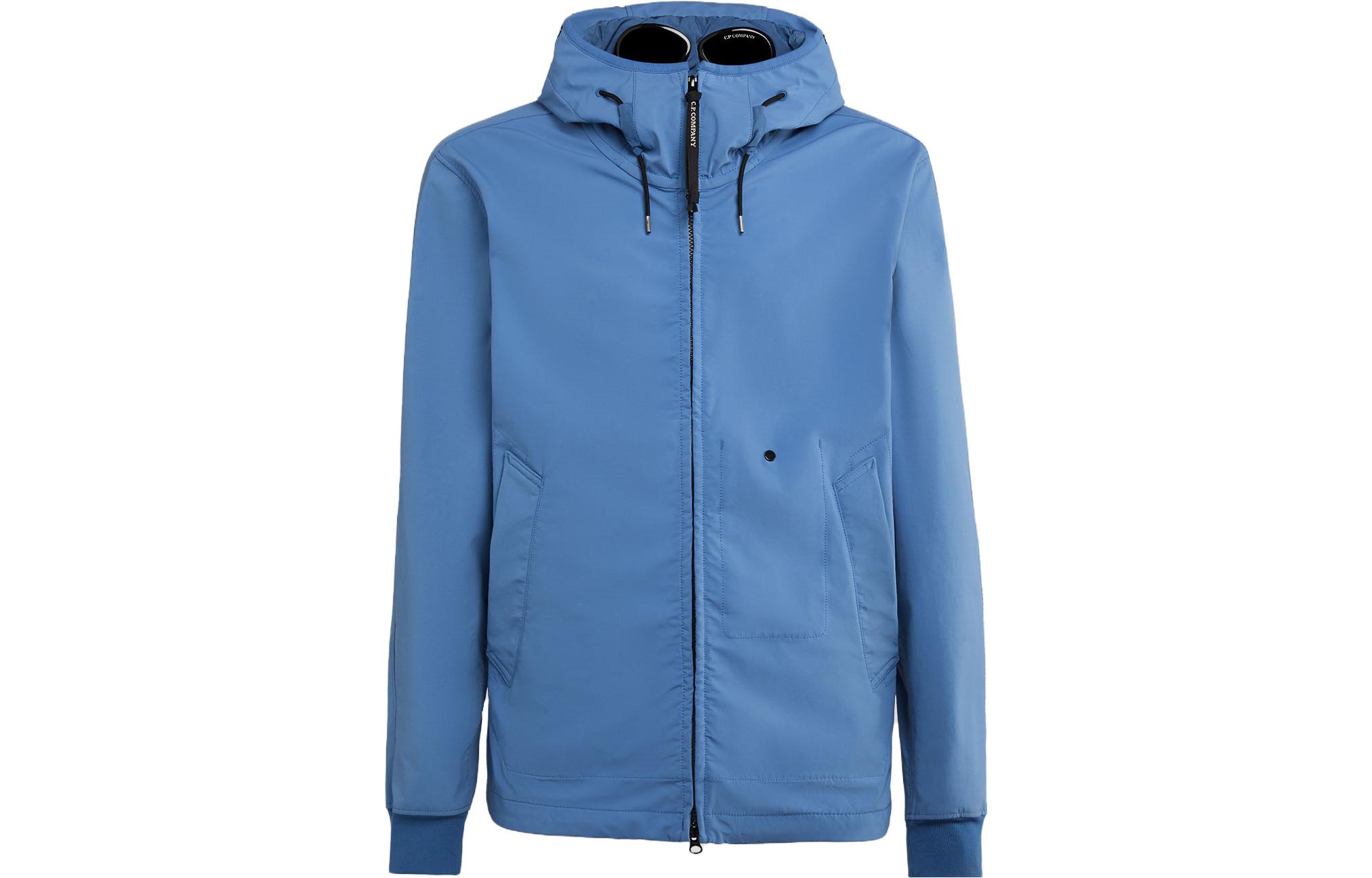 C.P. Company FW23 GD Shell Dual-Zip Goggle Hooded Jacket Blue () 15CMOW031A006364G818