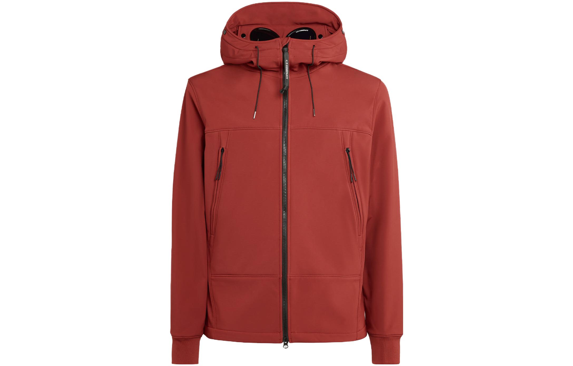 C.P. Company FW23 Goggle Hood Softshell Jacket Tomato Red 15CMOW002A006097A560