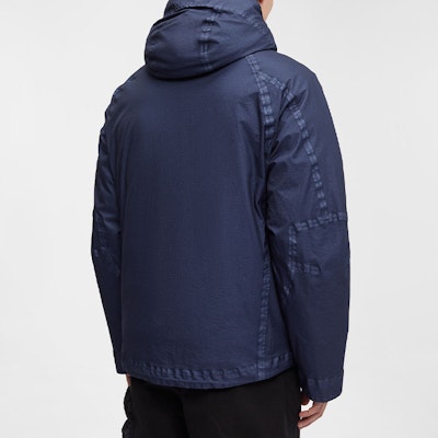 C.P. 컴퍼니 FW23 고어 G 풀집 후드 탈착 재킷 남성 블루. 15CMOW104A006366G880 Sizing C.P. 컴퍼니 FW23 고어 G 풀집 후드 탈착 재킷 남성 블루. 15CMOW104A006366G880