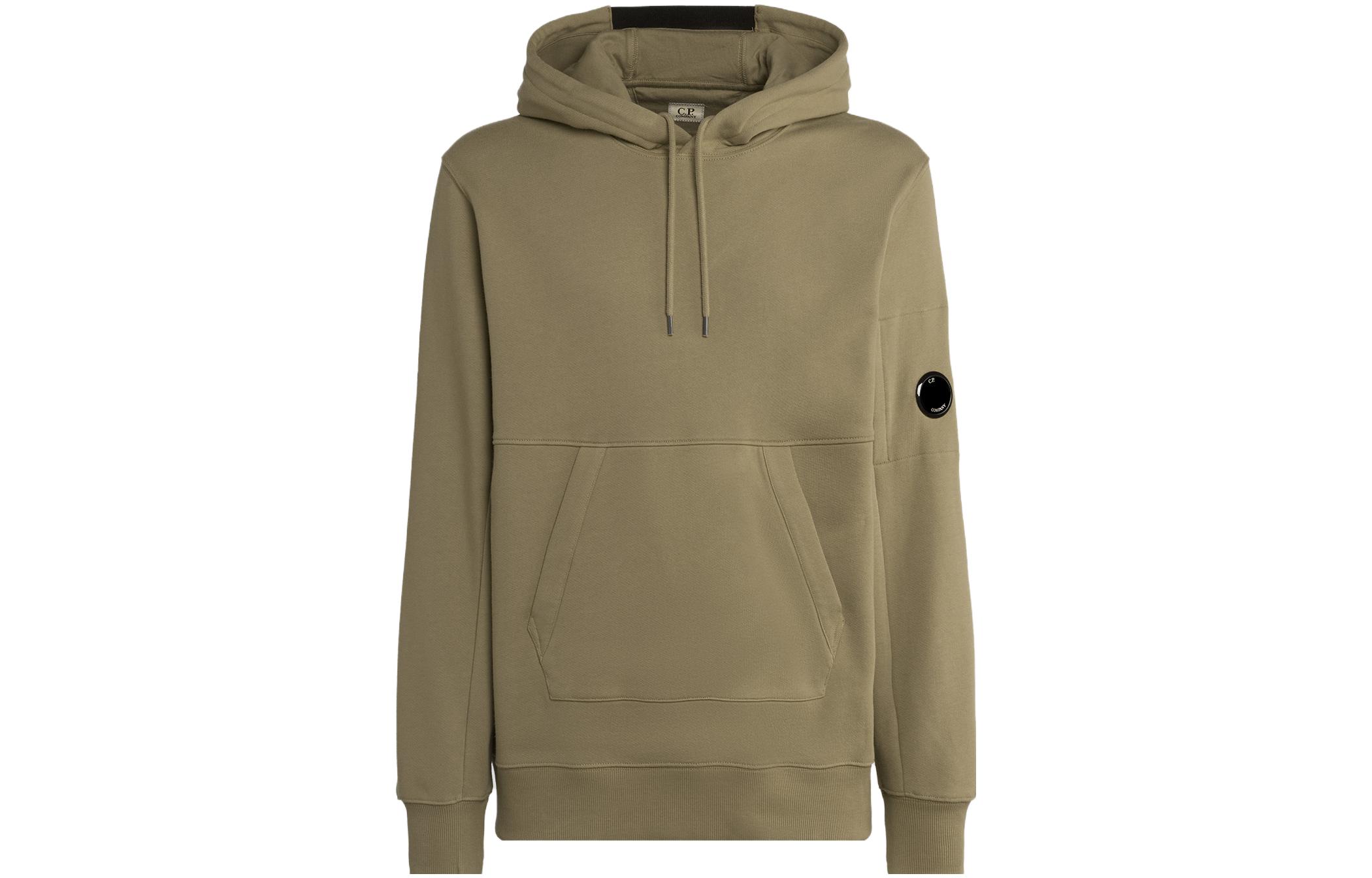 C.P. Company FW23 Hoodie Chestnut Brown with Lens Pocket Detail 15CMSS023A005086W653