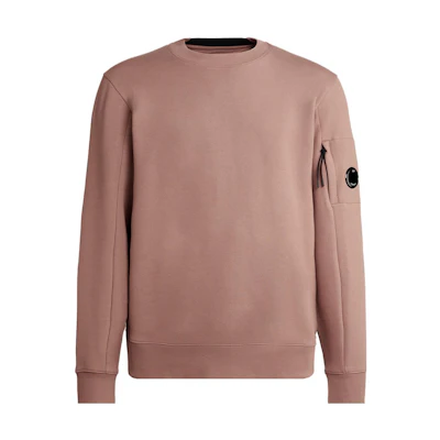 C.P. Company FW23 Lens Detail Crewneck Long Sleeve Sweatshirt Cedarwood Pink Men 15CMSS022A005086W476