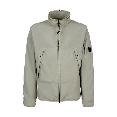 C.P. Company FW23 Lens Detail Short Collar Sage Silver Jacket Men 15CMOW110A006124G335