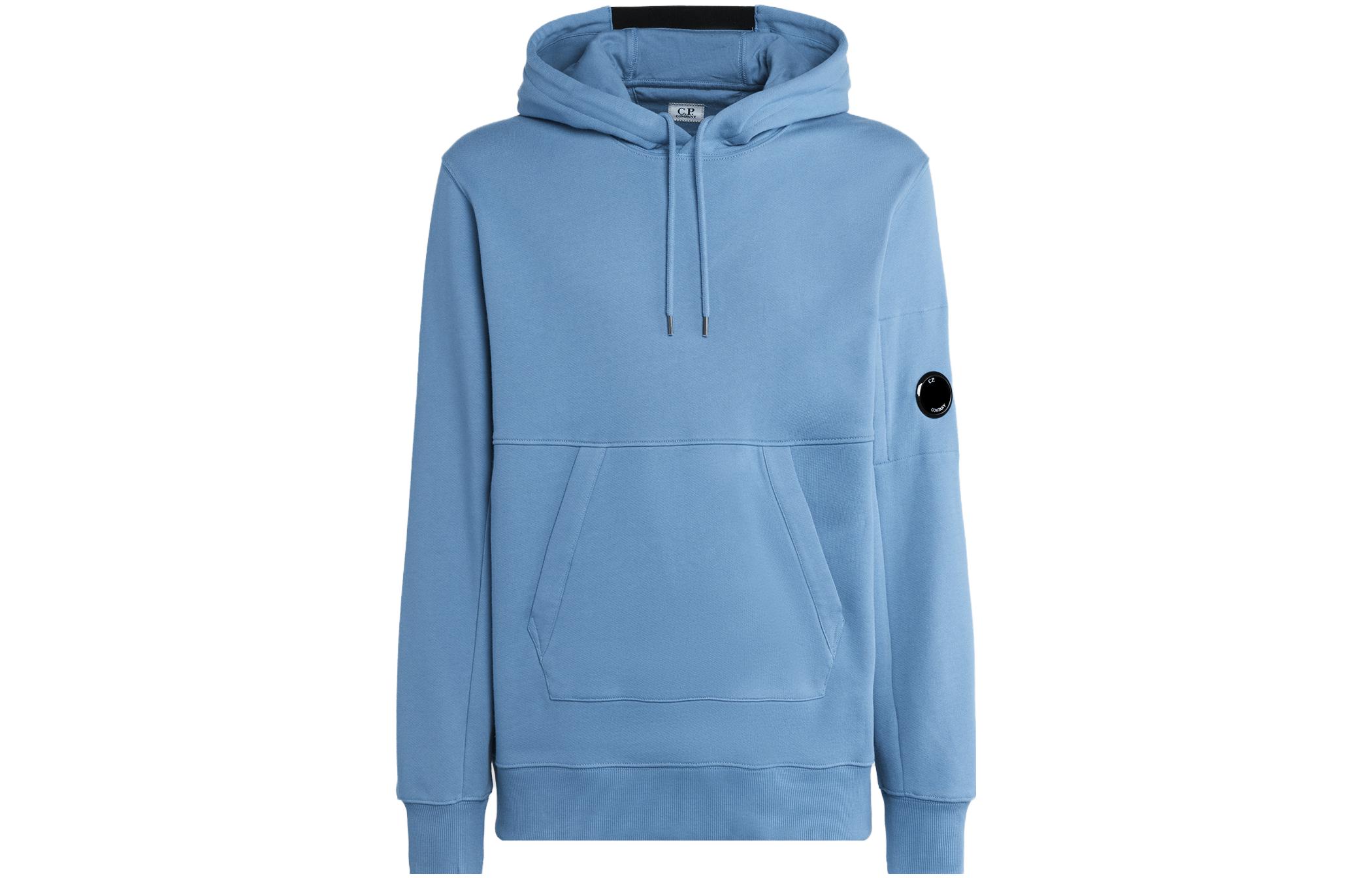 C.P. Company FW23 Lens Hoodie with Kangaroo Pocket in Blue 15CMSS023A005086W818
