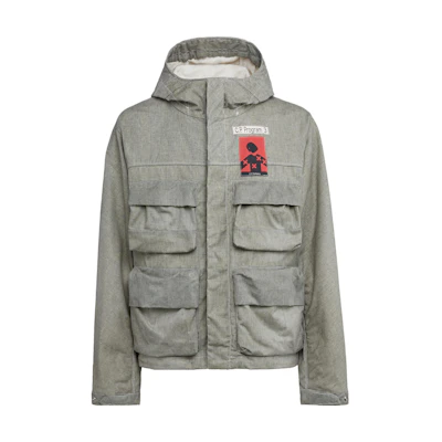 C.P. Company FW23 Logo Print Hooded Long Sleeve Jacket Men’s Grey 15CMOW347A006631AM01