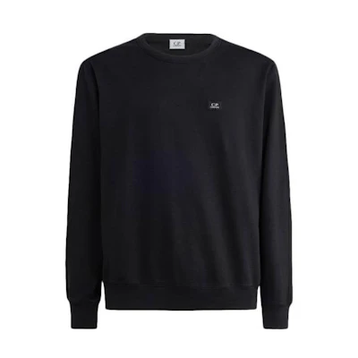 C.P. Company FW23 Navy Ribbed Knit Logo Crewneck Sweatshirt Men 15CMSS096A002246G888