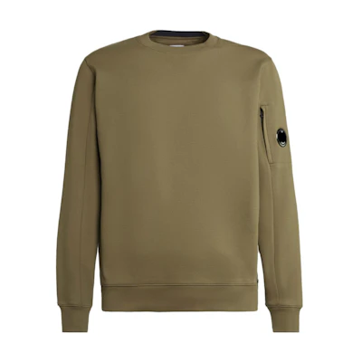 C.P. Company FW23 Solid Lens Detail Crewneck Sweatshirt Men’s Walnut Brown 15CMSS022A005086W653