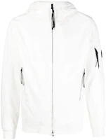 C.P. Company FW23 White Solid Color Hooded Jacket 15CMOW003A006097A103 C.P. Company FW23 White Solid Color Hooded Jacket 15CMOW003A006097A103