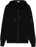 C.P. Company FW24 Black Hooded Zip-Up Sweatshirt CMSS057A002246G999 C.P. Company FW24 Black Hooded Zip-Up Sweatshirt CMSS057A002246G999