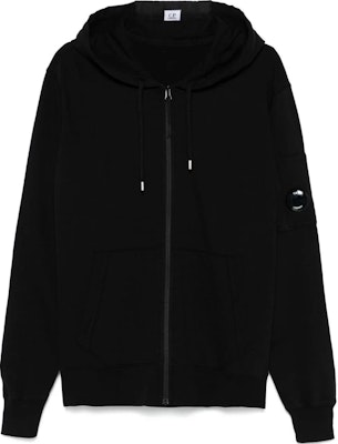C.P. カンパニー FW24 ブラック フーデッド ジップアップ スウェットシャツ CMSS057A002246G999 Order C.P. カンパニー FW24 ブラック フーデッド ジップアップ スウェットシャツ CMSS057A002246G999