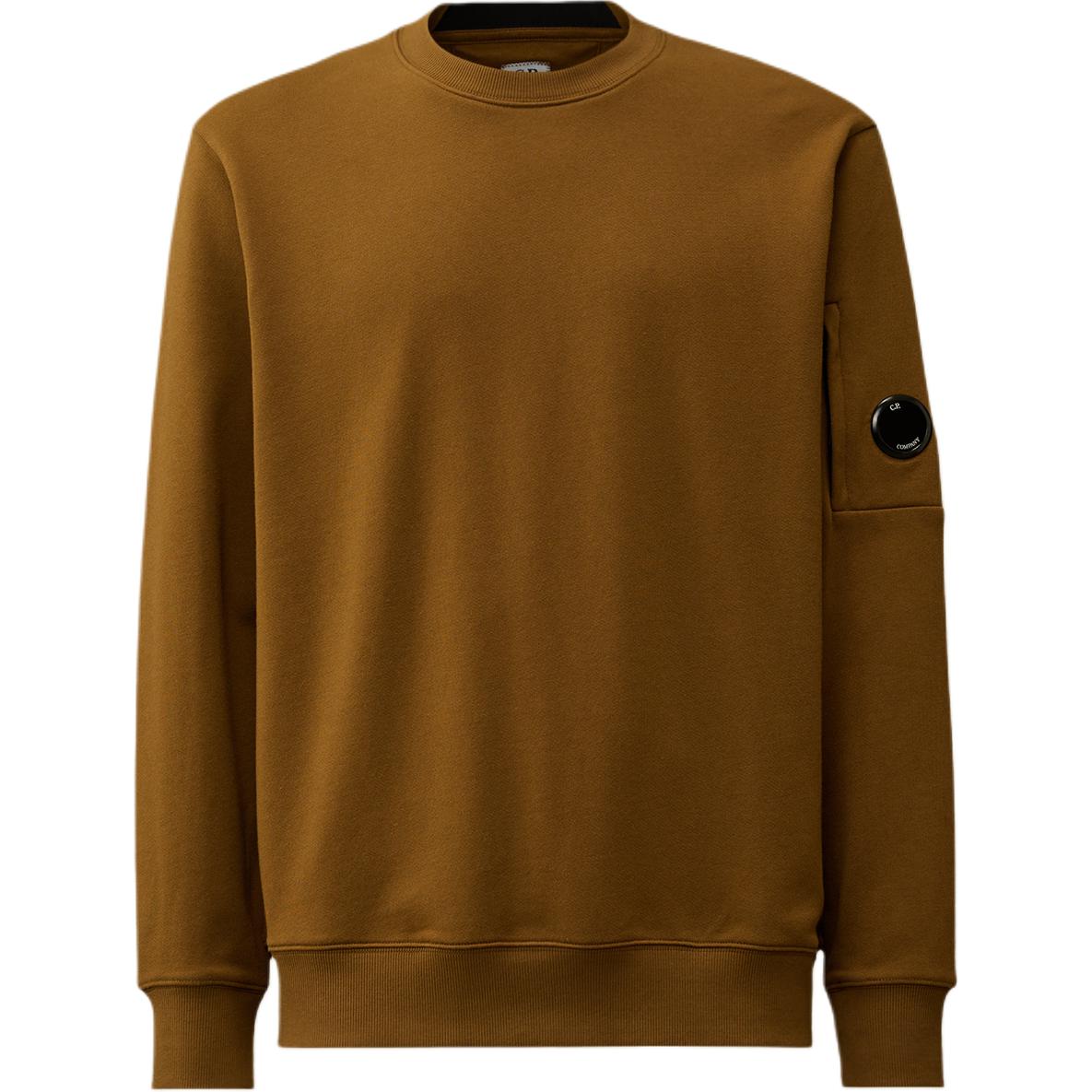 C.P. Company FW24 Beige Crewneck Lens Detail Long Sleeve Sweatshirt Men CMSS023A005086W351