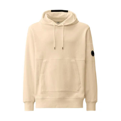 C.P. Company FW24 Beige Solid Color Hoodie Pullover Long Sleeve Fit CMSS023A005086W402