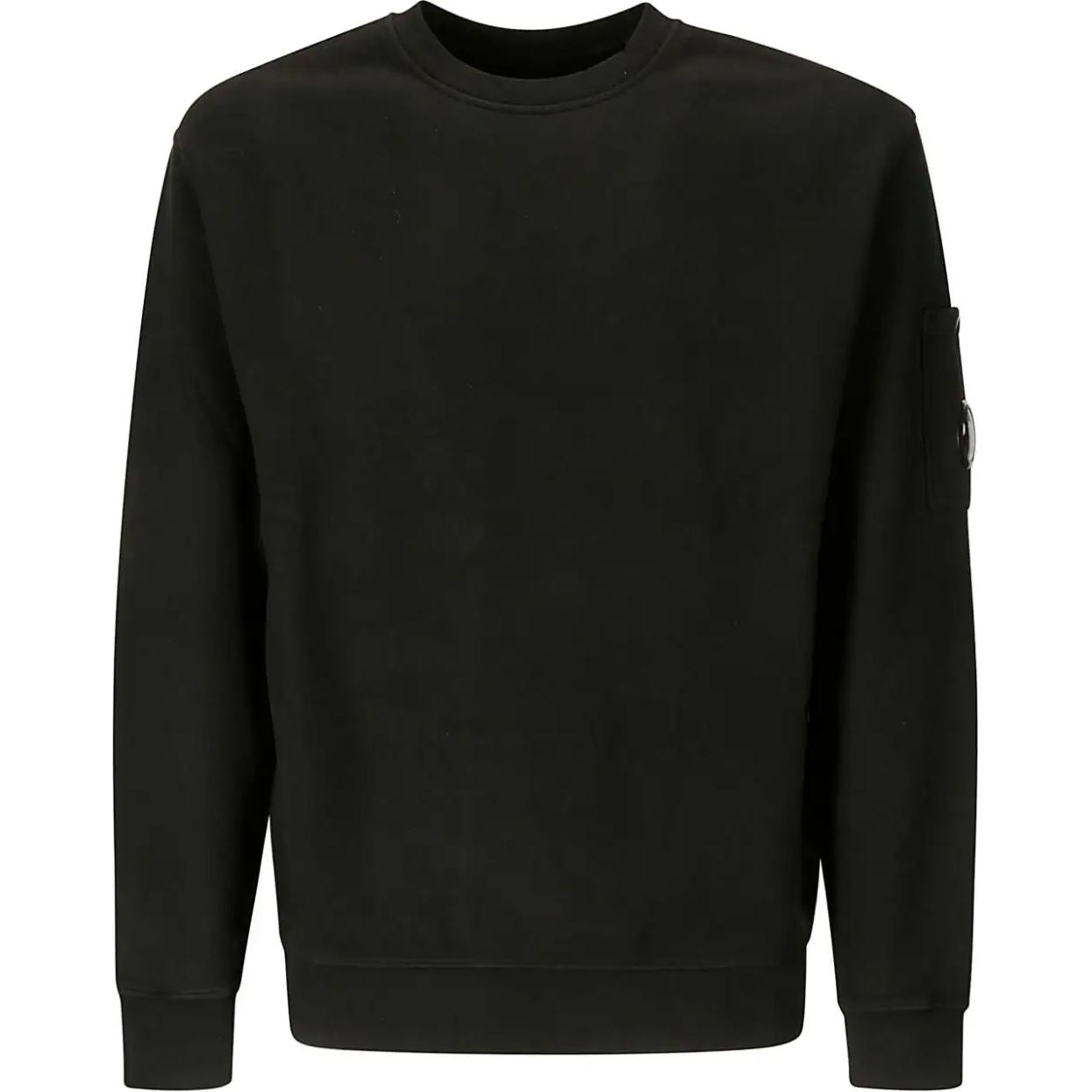 C.P. Company FW24 Black Lens Detail Crewneck Sweatshirt Long Sleeve CMSS060A006372G999