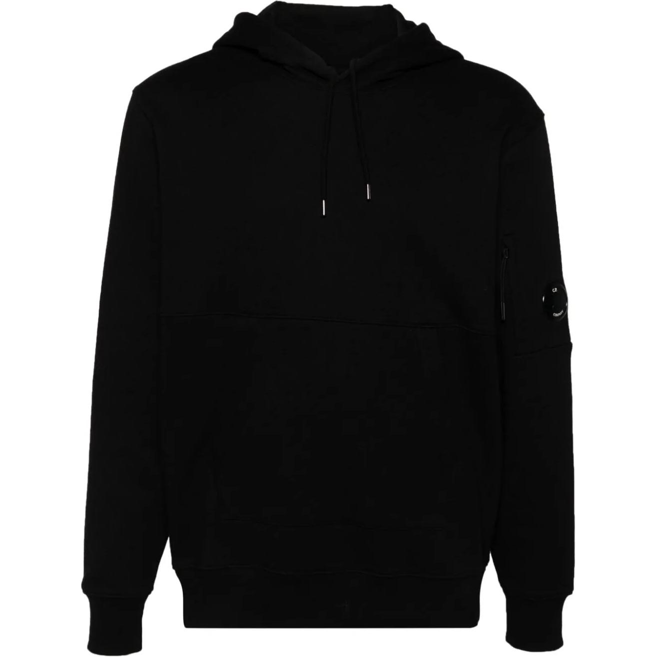 C.P. Company FW24 Black Mixed-Tone Hoodie with Pocket CMSS024A005086W999