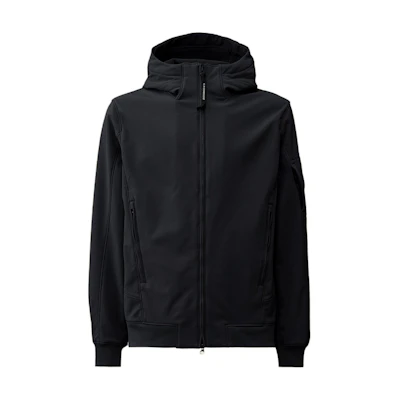 C.P. Company FW24 Blue Softshell Jacket with Lens Detail & Hood CMOW013A006097A888