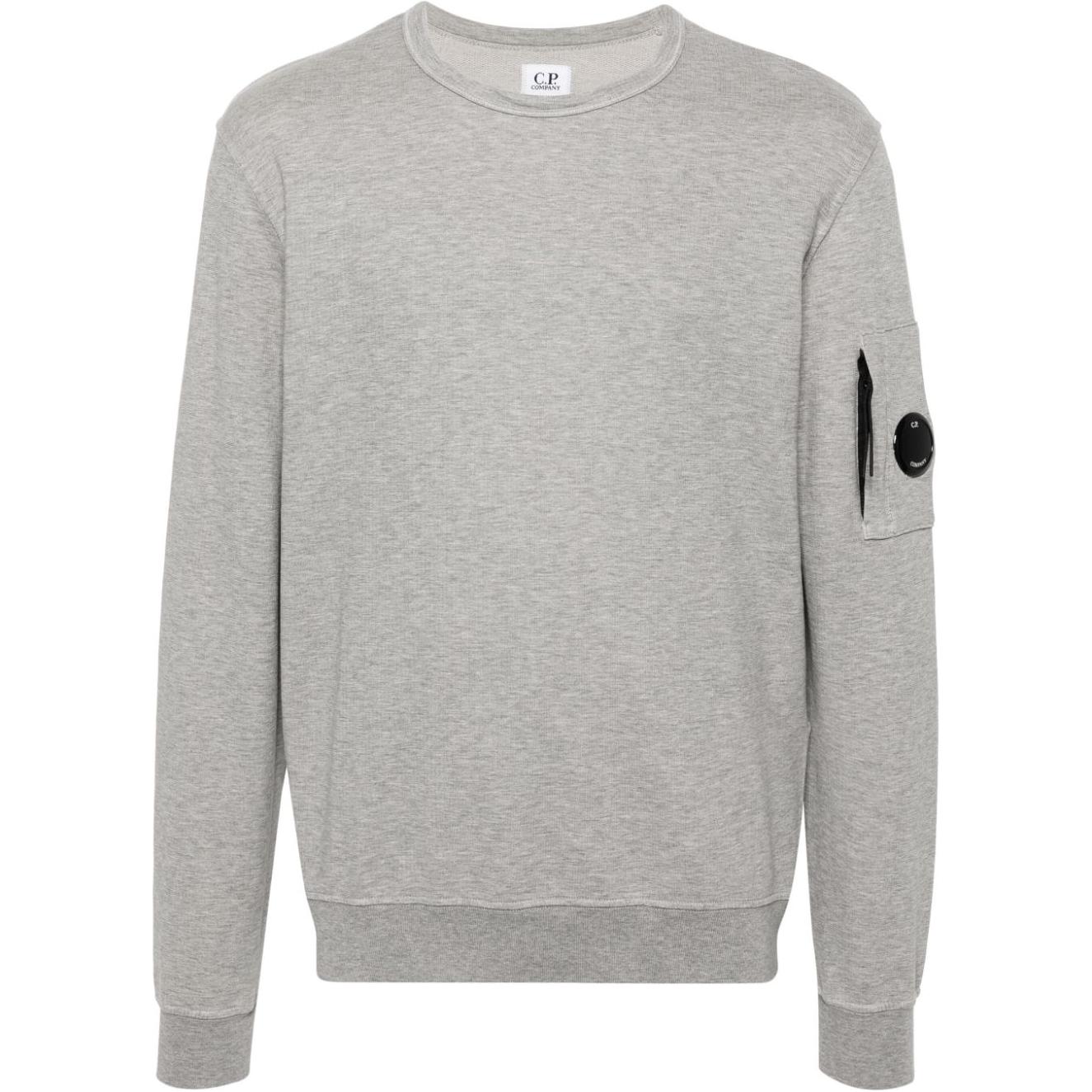 C.P. Company FW24 Crewneck Lens Detail Long Sleeve Sweatshirt Grey Men CMSS019A002246G-GRAY