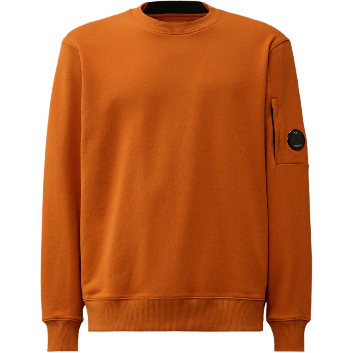 C.P. Company FW24 Crewneck Lens Detail Sweatshirt Mens Mumbai Brown CMSS023A005086W438