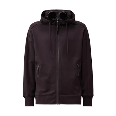 C.P. Company FW24 Goggle Hoodie Purple Full-Zip Pullover CMSS028A005086W799