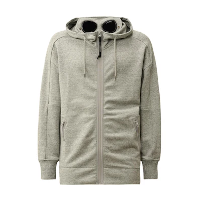 C.P. Company FW24 Goggle Zip Hoodie Grey Stone Mix Long Sleeve CMSS028A005086WM94