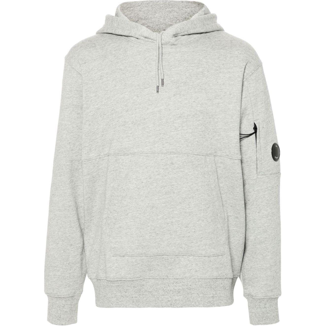 C.P. Company FW24 Hooded Pocket Mixed Effect Hoodie Light Gray CMSS024A005086W-GREY