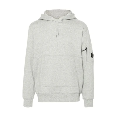 C.P. Company FW24 Hooded Pocket Mixed Effect Hoodie Light Gray CMSS024A005086W-GREY