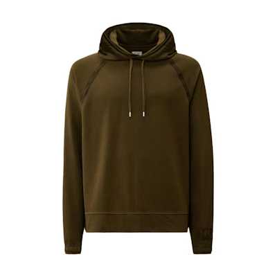 C.P. Company FW24 Ivy Green Logo Hoodie Raglan Long Sleeve CMSS070A002246G683