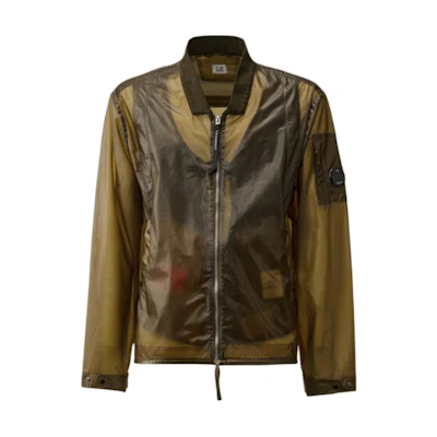 C.P. Company FW24 Ivy Green Soft Zip-Up Collar Jacket Long Sleeve CMOW284A110077G683