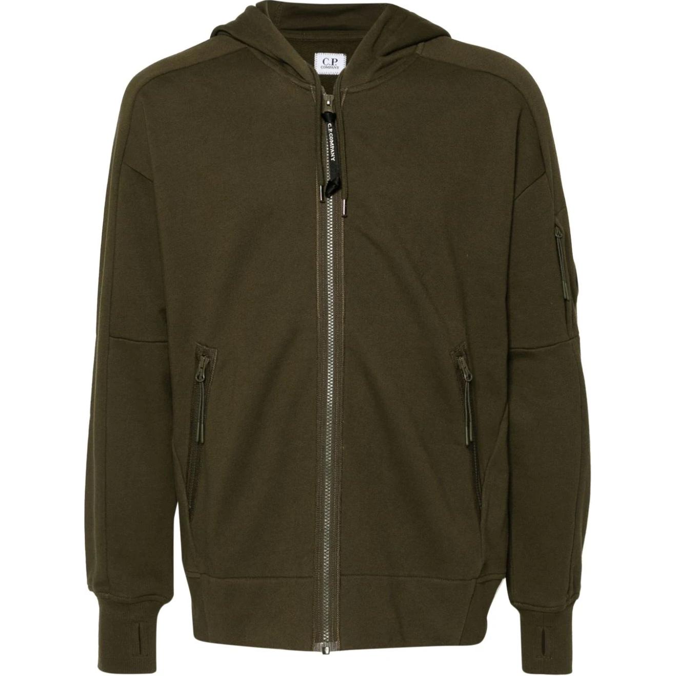 Order C.P. Company FW24 Hoodie Lensa Detail Ivy Green Logo Sweatshirt. CMSS025A005086W-GREEN