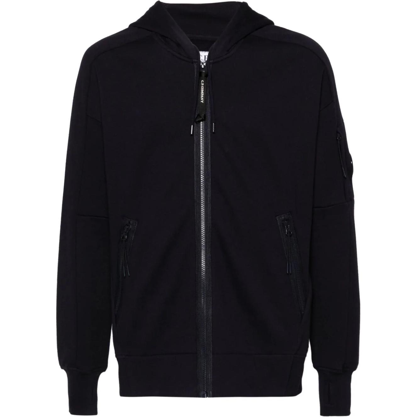 C.P. Company FW24 Lens Detail Hoodie Logo Print Navy Blue Men’s Sweatshirt CMSS025A005086W888