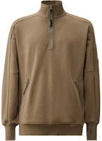 C.P. Company FW24 Lens Detail Ribbed Long Sleeve Sweatshirt Walnut Brown Mens CMSS027A005086W359 C.P. Company FW24 Lens Detail Ribbed Long Sleeve Sweatshirt Walnut Brown Mens CMSS027A005086W359