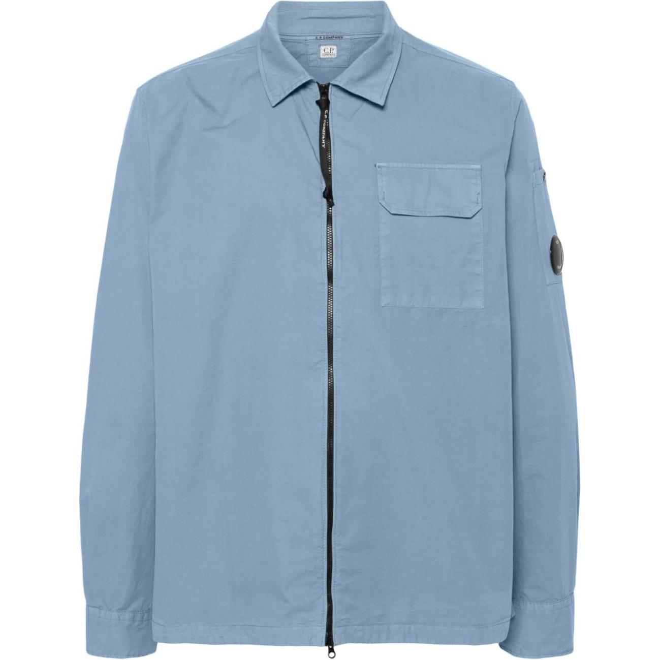 C.P. Company FW24 Lens Detail Zip-Up Jacket Men’s Light Blue CMOS124A110143G851
