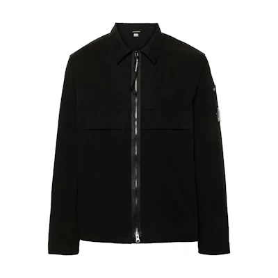C.P. Company FW24 Lens Detail Zip-Up Long Sleeve Jacket Black CMOS125A110143G999