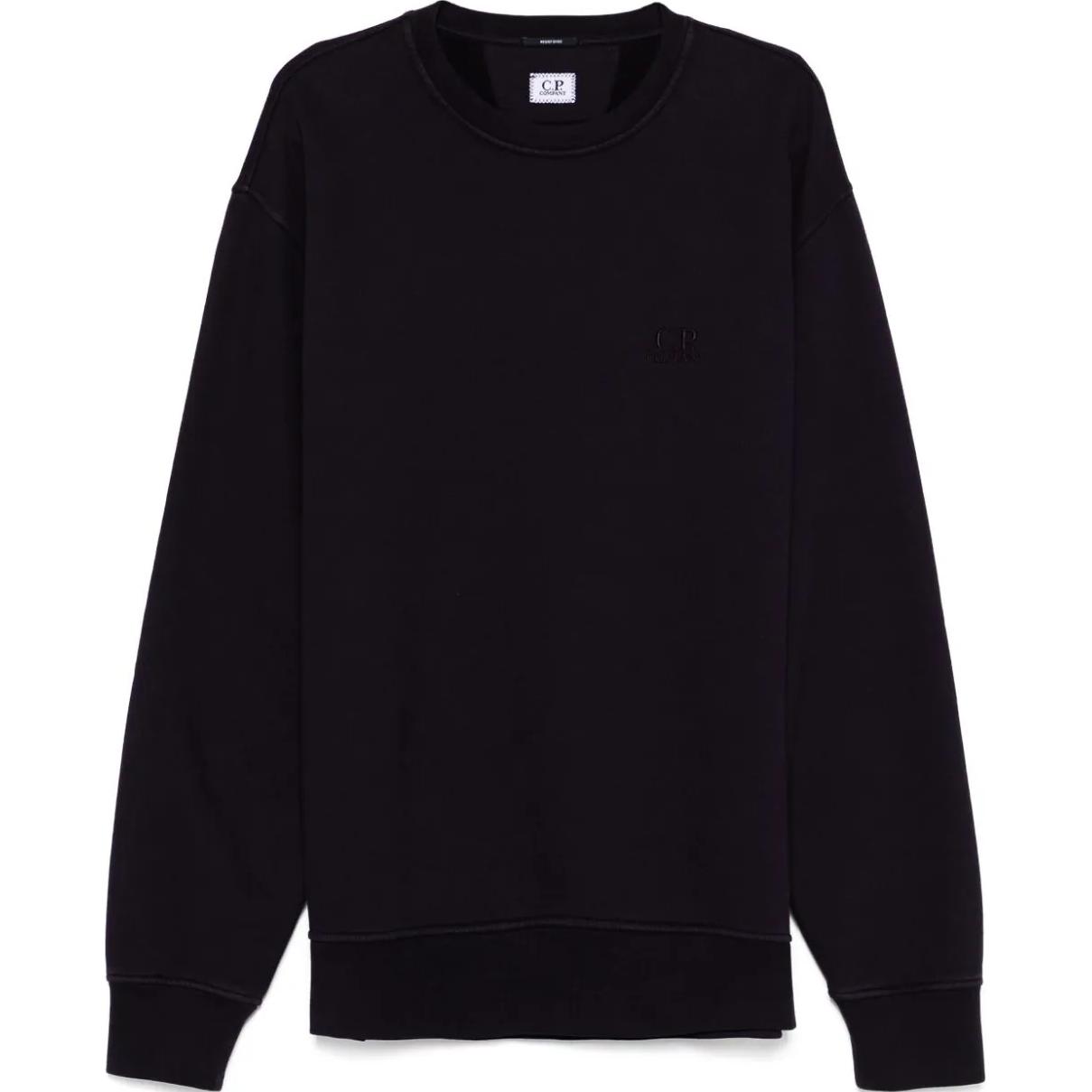 C.P. Company FW24 Logo Crewneck Oversized Sweatshirt Navy Blue - CMSS060B006372R799