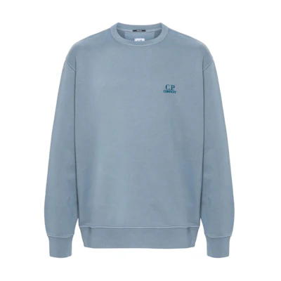 C.P. Company FW24 Logo Embroidered Crewneck Sweatshirt Blue () CMSS060B006372R-BLUE