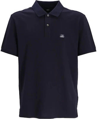 C.P. Company FW24 Midnight Blue Logo Embroidered Slim Polo Shirt. CMPL065A005263W888 Buy C.P. Company FW24 Midnight Blue Logo Embroidered Slim Polo Shirt. CMPL065A005263W888
