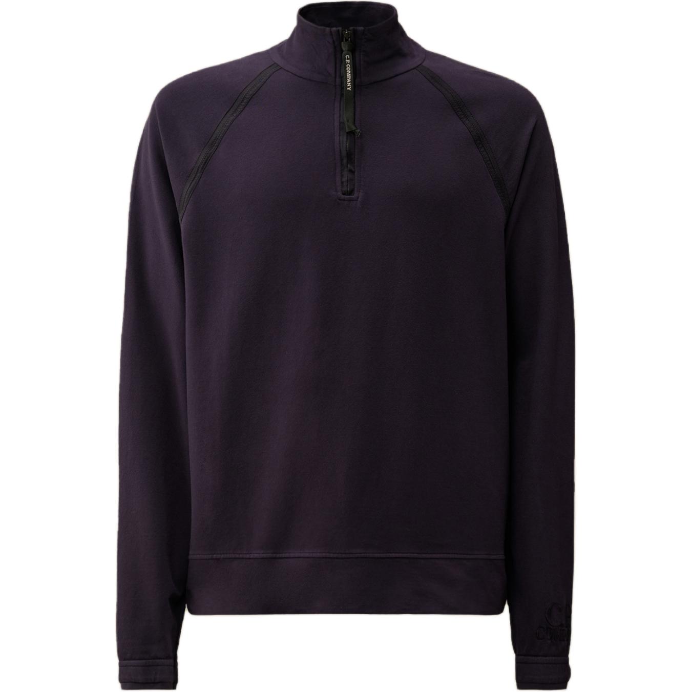 C.P. Company FW24 Purple Raglan Sleeve Sweatshirt with Logo for Men CMSS071A002246G799